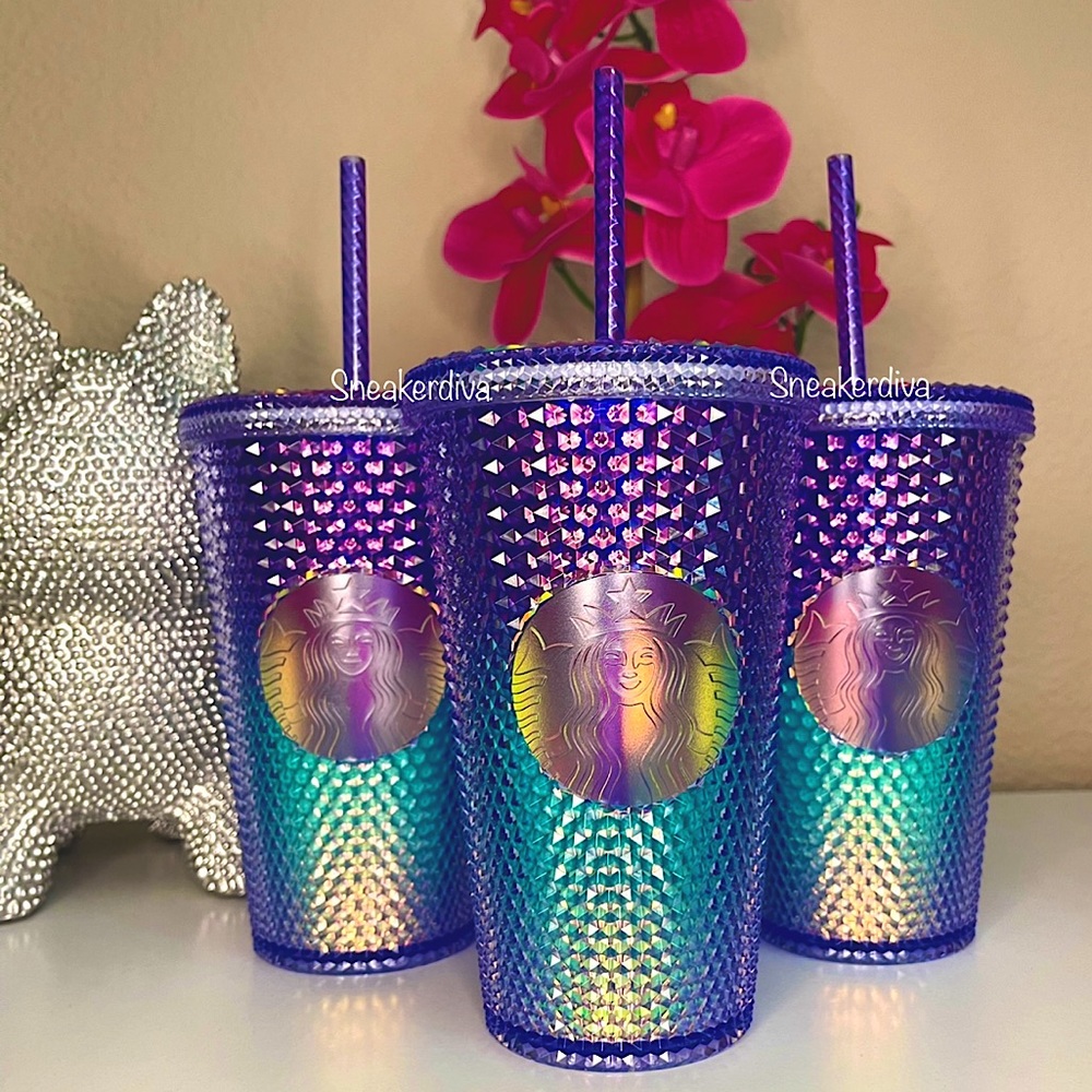 THREE💜Starbucks💙Summer 2 Studded💜GrandeTumblers